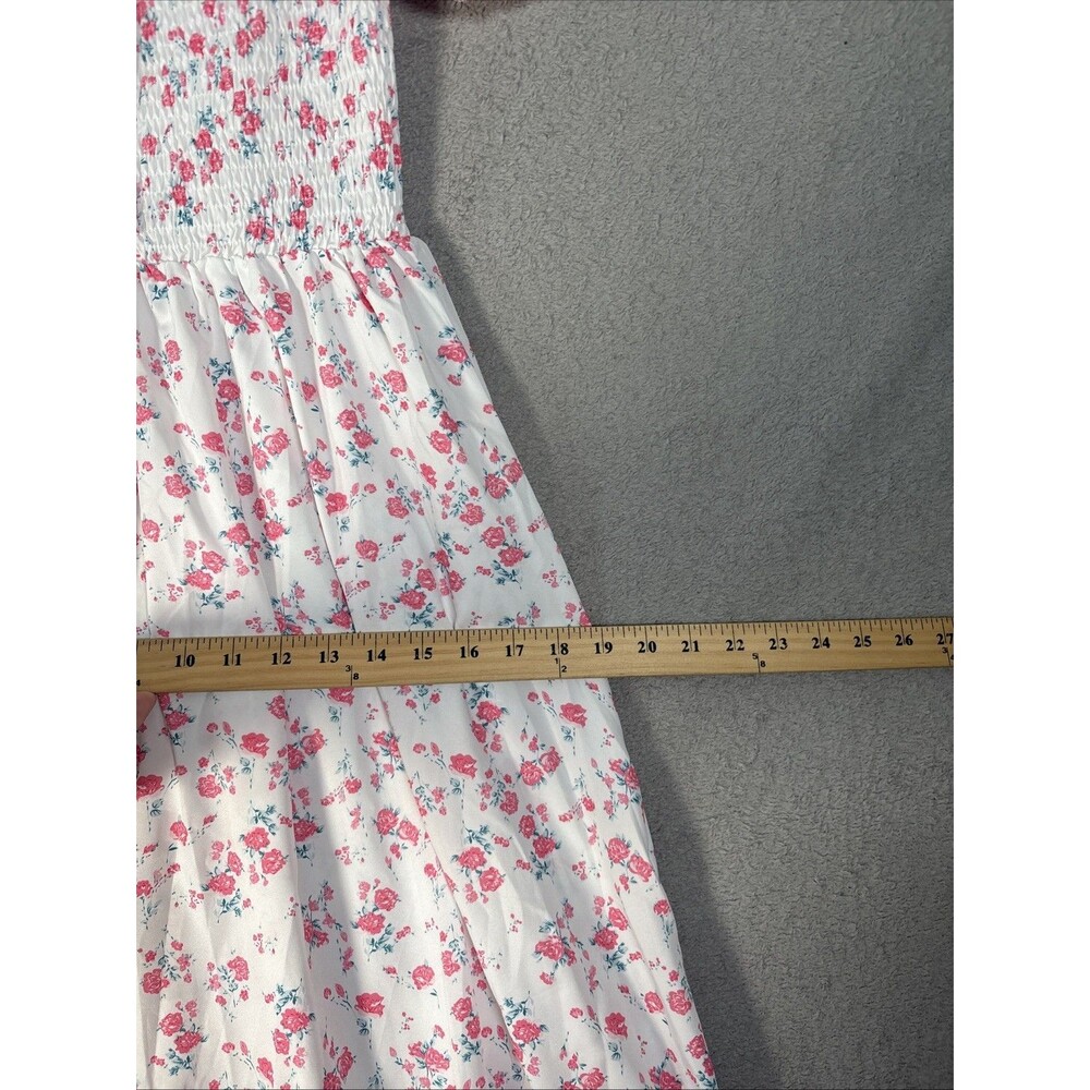 SHEIN‎ Women's Size M Milk Maid Maxi Pink Flowers Ditsy Coquette Soft Girl Flowy - Picture 6 of 12